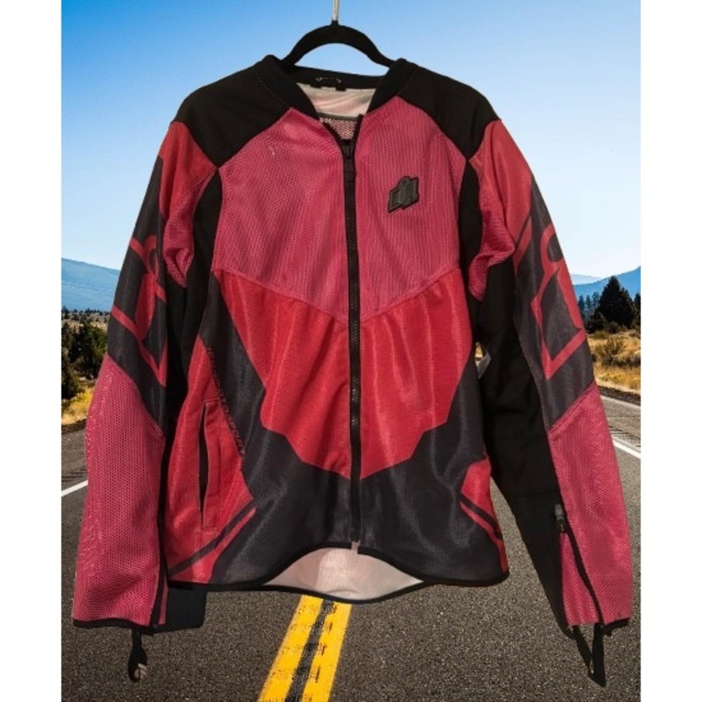 Icon Anthem 2 Mesh Riding Jacket Womens 2XL Pink Black D3O Armor 745537